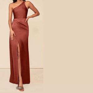 Azazie Maron One-Shoulder Dess (NWT)